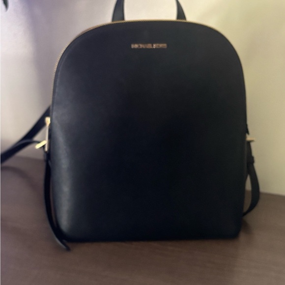 Michael Kors Black Leather Backpack - Picture 1 of 9
